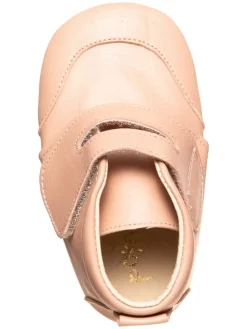 Leder-Hausschuhe in Rosé