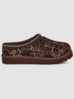 Leder-Hausschuhe "Tasman Caspian" in Braun/ Schwarz