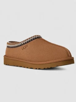 Leder-Hausschuhe "Tasman II" in Hellbraun