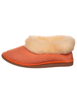 Leder-Hüttenschuhe "Gisi" in Orange