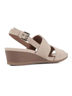 Leder-Keilsandaletten 