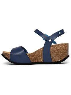 Leder-Keilsandaletten 