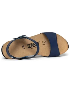 Leder-Keilsandaletten 