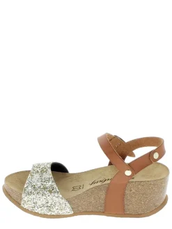 Leder-Keilsandaletten 