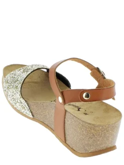 Leder-Keilsandaletten 