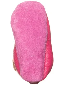 Leder-Krabbelschuhe in Pink