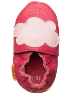 Leder-Krabbelschuhe in Pink