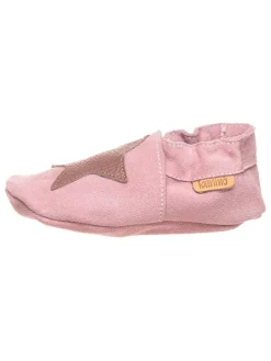 Leder-Krabbelschuhe in Rosa