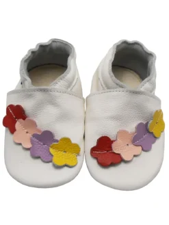 Leder-Krabbelschuhe in Weiß