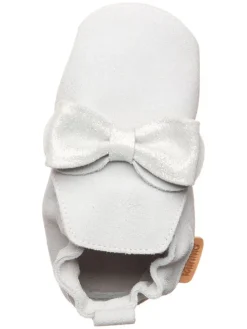 Leder-Krabbelschuhe in Weiß