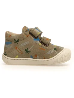 Leder-Lauflernschuhe "Cocoon" in Khaki