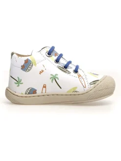 Leder-Lauflernschuhe "Cocoon" in Weiß/ Dunkelblau