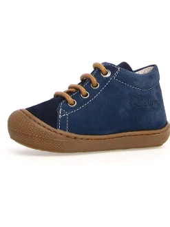 Leder-Lauflernschuhe "Cocoon" in Dunkelblau/ Hellbraun