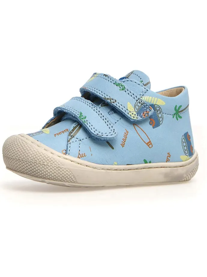 Leder-Lauflernschuhe "Cocoon" in Hellblau