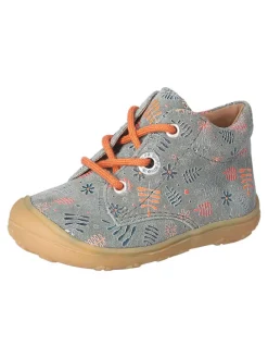 Leder-Lauflernschuhe "Dots" in Grau