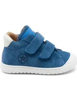 Leder-Lauflernschuhe in Blau/ Weiß