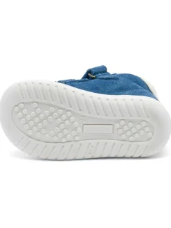 Leder-Lauflernschuhe in Blau/ Weiß