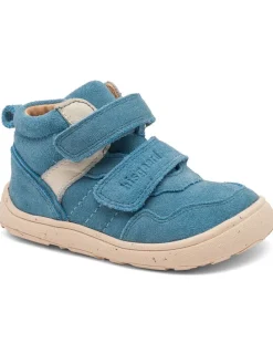 Leder-Lauflernschuhe in Blau/ Creme