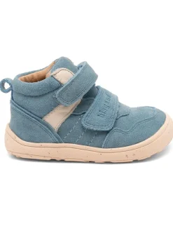 Leder-Lauflernschuhe in Blau/ Creme