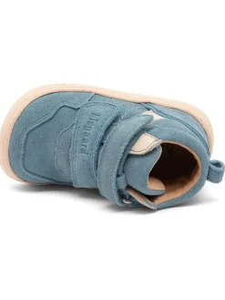 Leder-Lauflernschuhe in Blau/ Creme