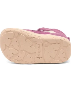 Leder-Lauflernschuhe in Lila/ Creme