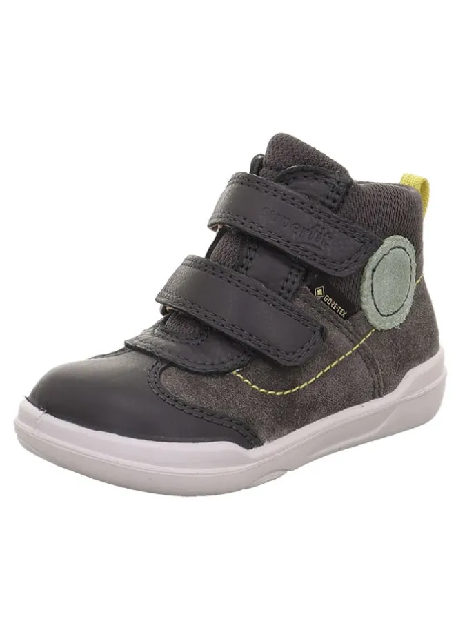 Leder-Lauflernschuhe "Superfree" in Dunkelgrün