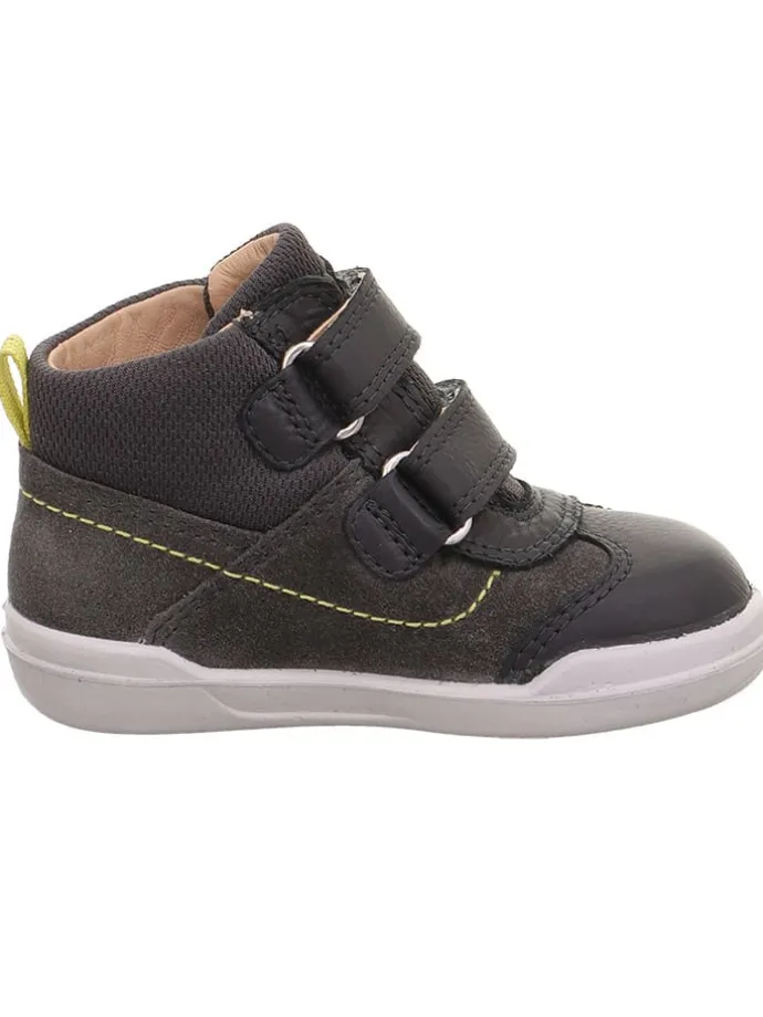 Leder-Lauflernschuhe "Superfree" in Dunkelgrün