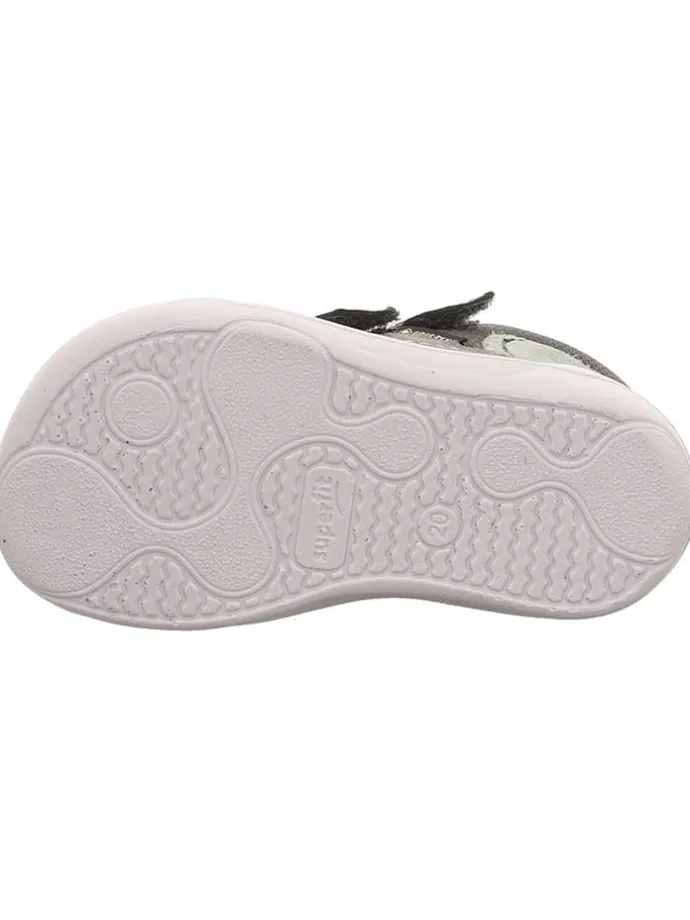 Leder-Lauflernschuhe "Superfree" in Dunkelgrün