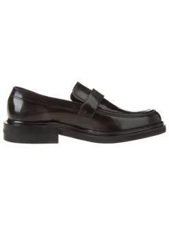 Leder-Loafer in Schwarz