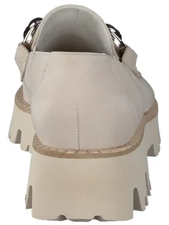 Leder-Mokassins in Beige