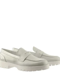 Leder-Mokassins "Bailey" in Silber