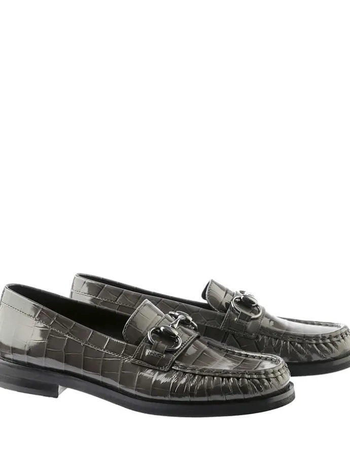 Leder-Mokassins "Ellis" in Khaki