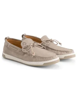 Leder-Mokassins "Falmouth" in Grau