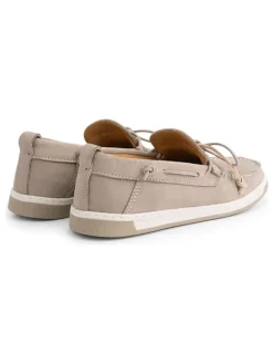 Leder-Mokassins "Falmouth" in Grau