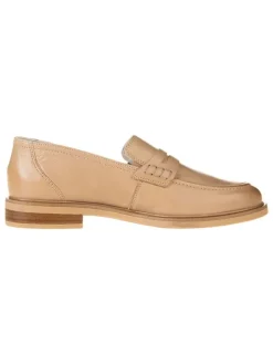 Leder-Mokassins in Beige