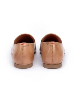 Leder-Mokassins in Beige