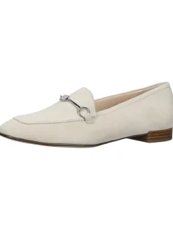 Leder-Mokassins in Beige