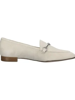 Leder-Mokassins in Beige