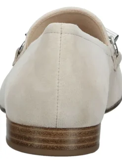 Leder-Mokassins in Beige