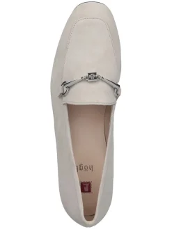 Leder-Mokassins in Beige