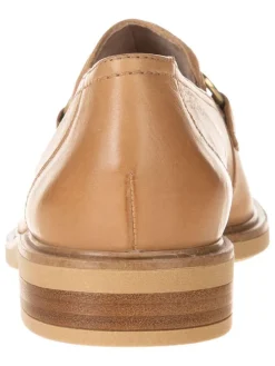 Leder-Mokassins in Beige