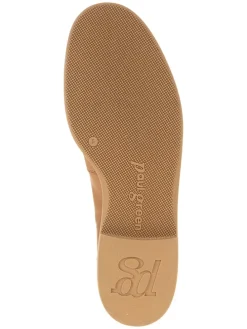 Leder-Mokassins in Beige