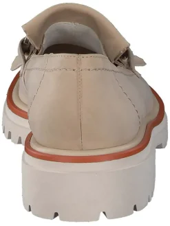 Leder-Mokassins in Beige