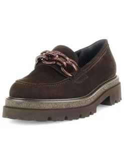 Leder-Mokassins in Braun