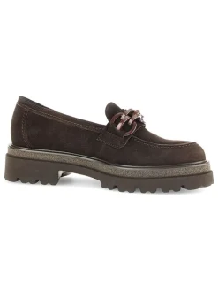 Leder-Mokassins in Braun