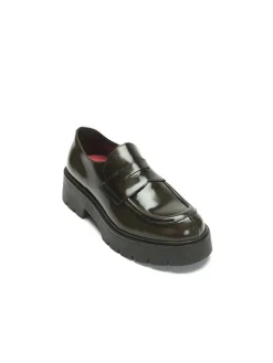 Leder-Mokassins in Braun