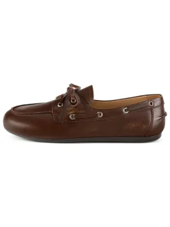 Leder-Mokassins in Braun