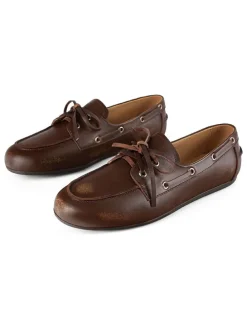 Leder-Mokassins in Braun