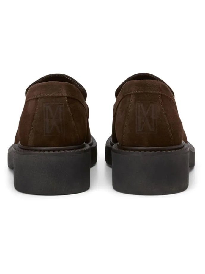 Leder-Mokassins in Braun