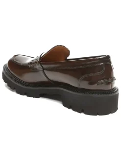 Leder-Mokassins in Braun